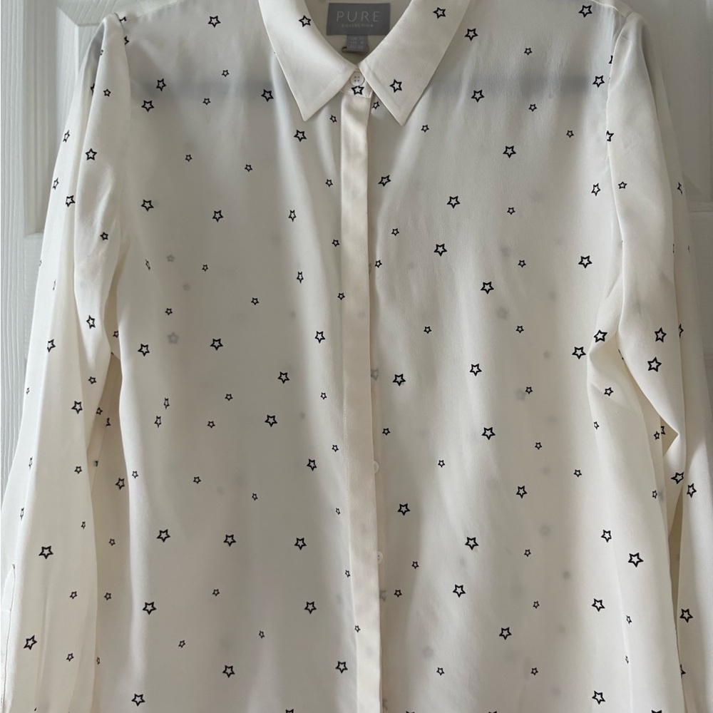 Pure Collection Cream Silk Blouse